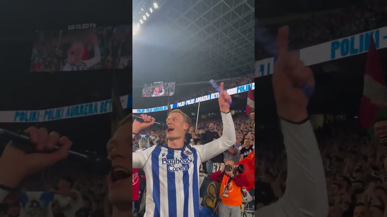 Oskarsson celebra el pase a la final de Copa con la afición... al ritmo de Bad Bunny I MARCA