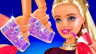 12 DIY BARBIE HACKS and MINI CRAFTS: NANO TAPE SHOES, EYESHADOW and more MINI THINGS