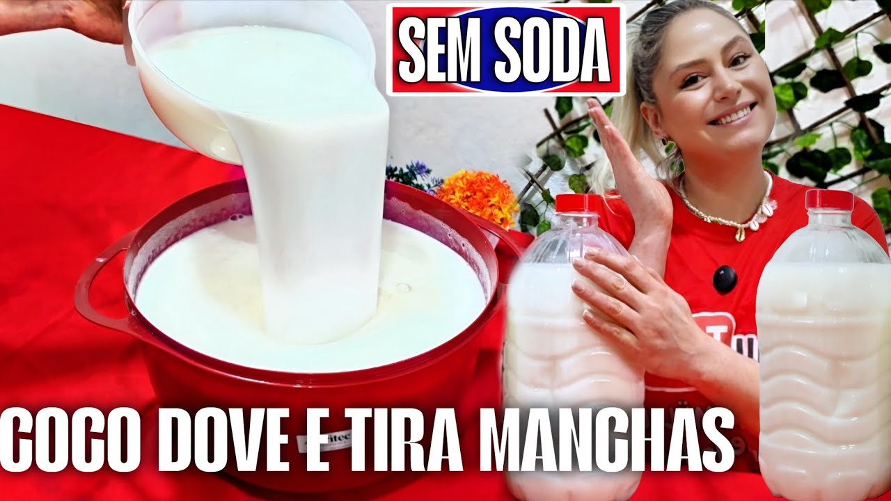 Sabão Líquido Sem Soda com Coco e Dove – Ideal Para Quem Ama Roupas Limpas e Cuidadas