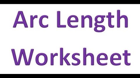 Arc Length Video  Homework