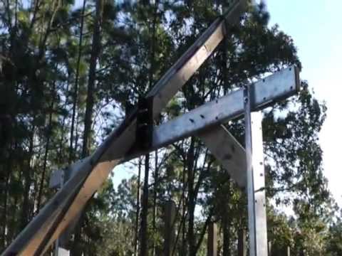 Homemade Crane-Pole Lifter- Pole Barn Construction-Camping 