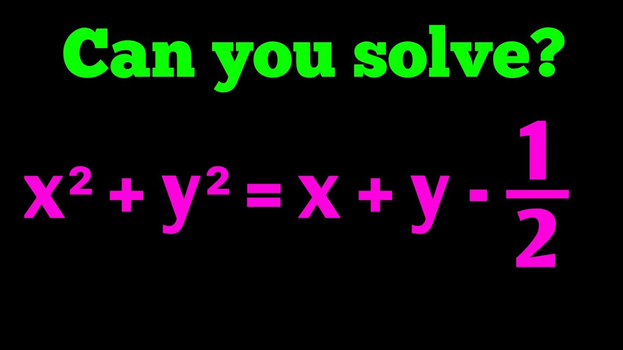 A Nice Algebra Equation || You should learn how to solve it! - YouTube