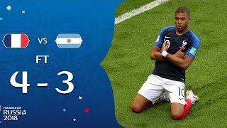 أهداف مباراة فرنسا 4-3 الأرجنتين / كأس العالم 2018 / عصام الشوالي