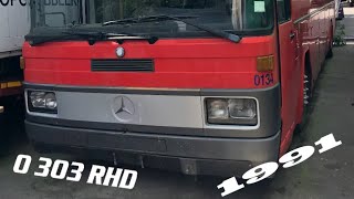Mercedes Benz O 303 RHD V8 manual 6-speed Details inside from 1991 oldschool Bus V8