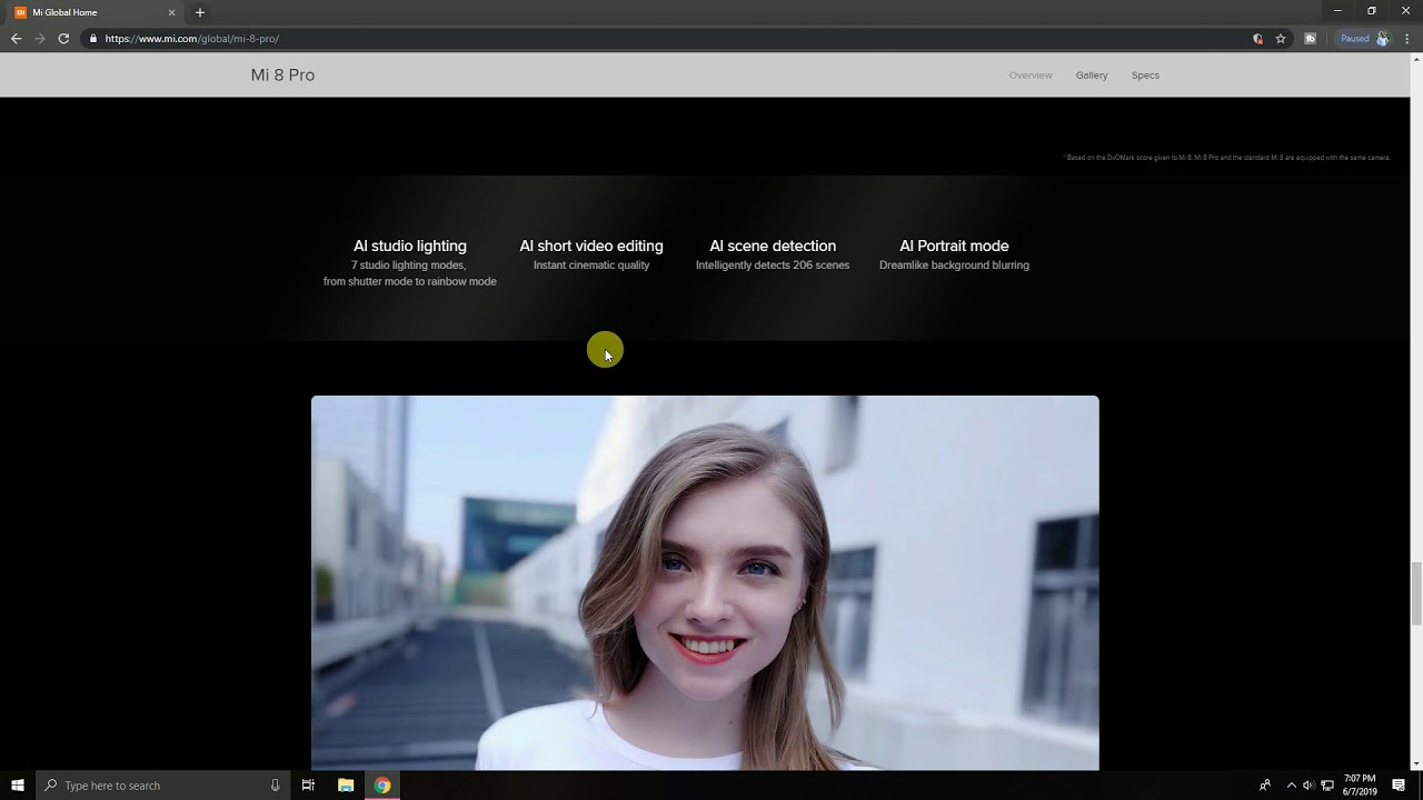 Xiaomi Mi 8 Pro 128GB, 8GB RAMwith In-Screen Fingerprint Reader