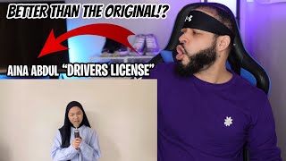 SHE DID IT AGAIN!! | Drivers License - Olivia Rodrigo (Cover by Aina Abdul) | Reaction!