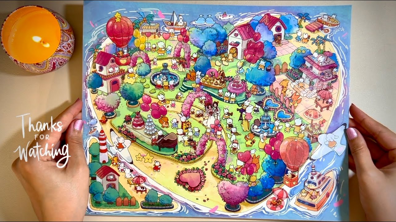 [ASMR] Scene Sticker | DIY Wedding Island 💍🏝️✨ Cute & Relaxing