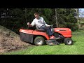 Zahradn traktor  sekn zahrady garden tractor  mowing the garden