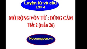 Mở rộng vốn từ Dũng cảm (trang 83) _ Luyện từ và câu lớp 4 tuần 26 (tiết 1)