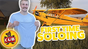 First Ever Solo In A Piper J-3 Cub!