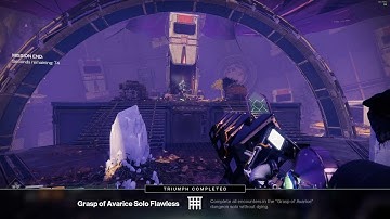 Grasp of Avarice Solo Flawless (No Commentary)