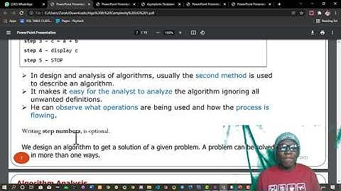 Design and analysis of computer algorithm (Part 1)