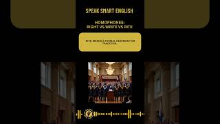 Homophones: Right vs Write vs Rite. #shorts