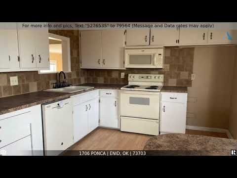 1706 Ponca, Enid, OK home video tour