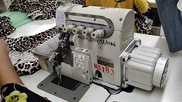 Overlock sewing machine, Sewing elastic joining, Trouser waist stitch.