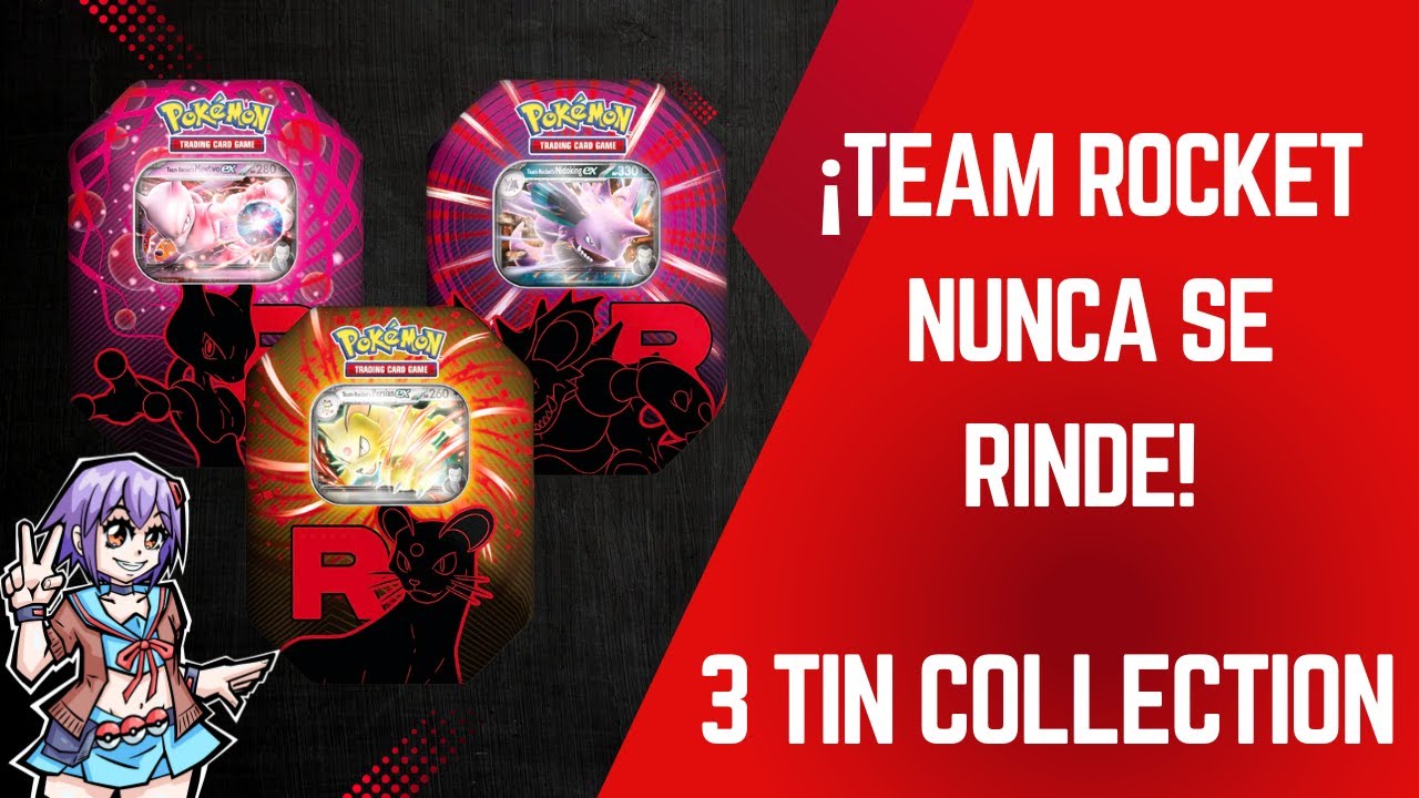 ¡Team Rocket nunca se rinde!  Unboxing de las 3 Tin del Team Rocket