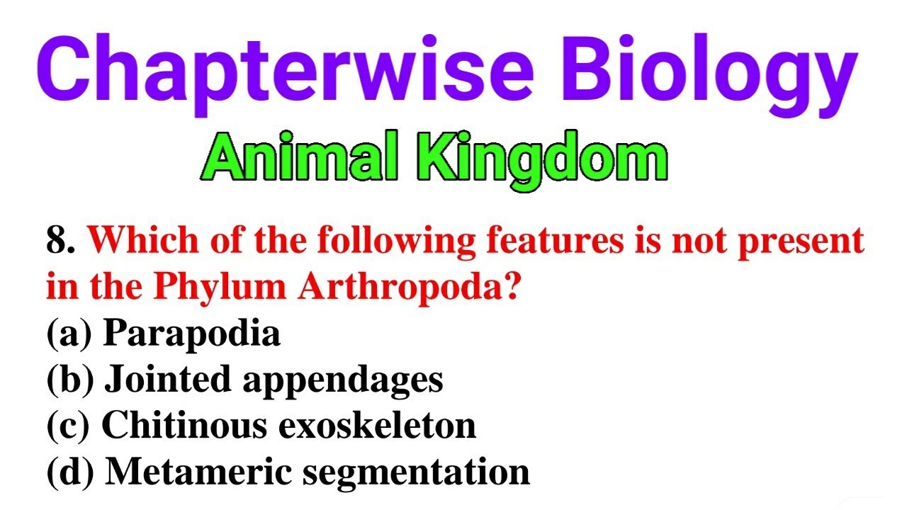 Chapterwise Biology Animal Kingdom part 1 most expected