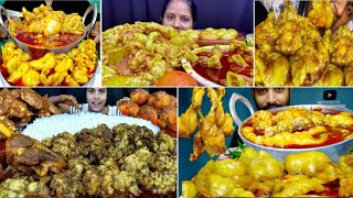 Super Oily Mutton Fat Curry, Spicy Egg Curry & Chicken Curry | Mukbang screenshot 1