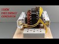 I make 220v 15kw amazing electric generator from washing machine motor with light bulb transformer