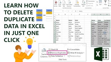 remove duplicate in excel in just one click