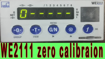 HBM WE2111 ZERO CALIBRATION