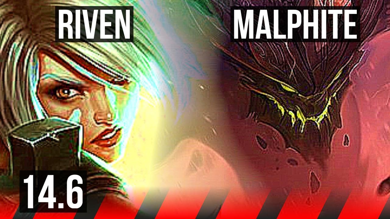 RIVEN vs MALPH (TOP) | 800+ games, 13/3/5, Godlike, Rank 12 Riven | BR Challenger | 14.6