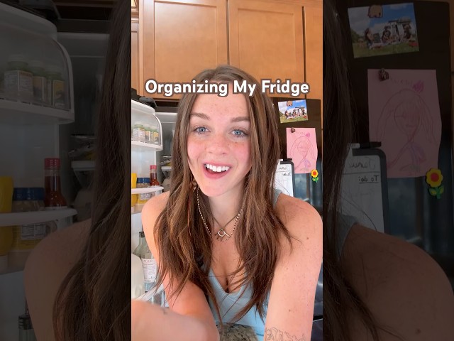 Organizing my Fridge! #organization #groceryshopping #food #kitchen #satisfying #shorts