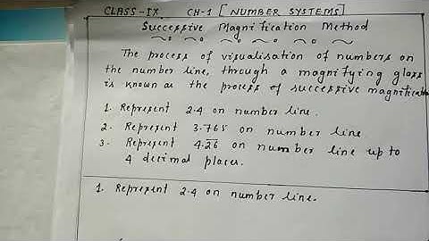 Successive magnification method @Number Systems @class 9