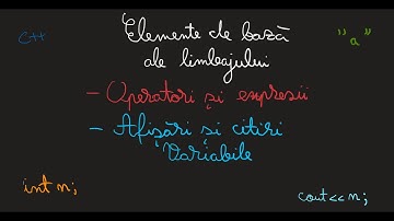 Elemente de baza ale limbajului | Operatori si expresii | Afisari si citiri | Variabile [C++]