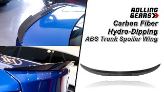 Rolling Gears F30 Hydro-Dipping Abs Trunk Spoiler Wing Compatible With 2012-18 Bmw F30 & F80 M3