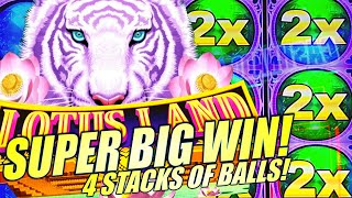 TRIPLE SPARKLE! 4 STACKS OF BALLS!! 😅 LOTUS LAND TRIPLE SPARKLE Slot Machine (KONAMI GAMING)