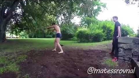 STANDING DOUBLE BACK FLIP FIRST EVER ON GRASS