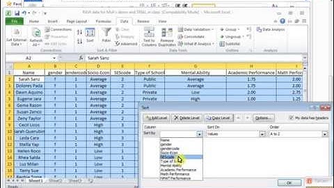 Frequency and percentage with SPSS
