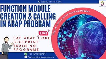 Function Module Creation And Calling in ABAP Program