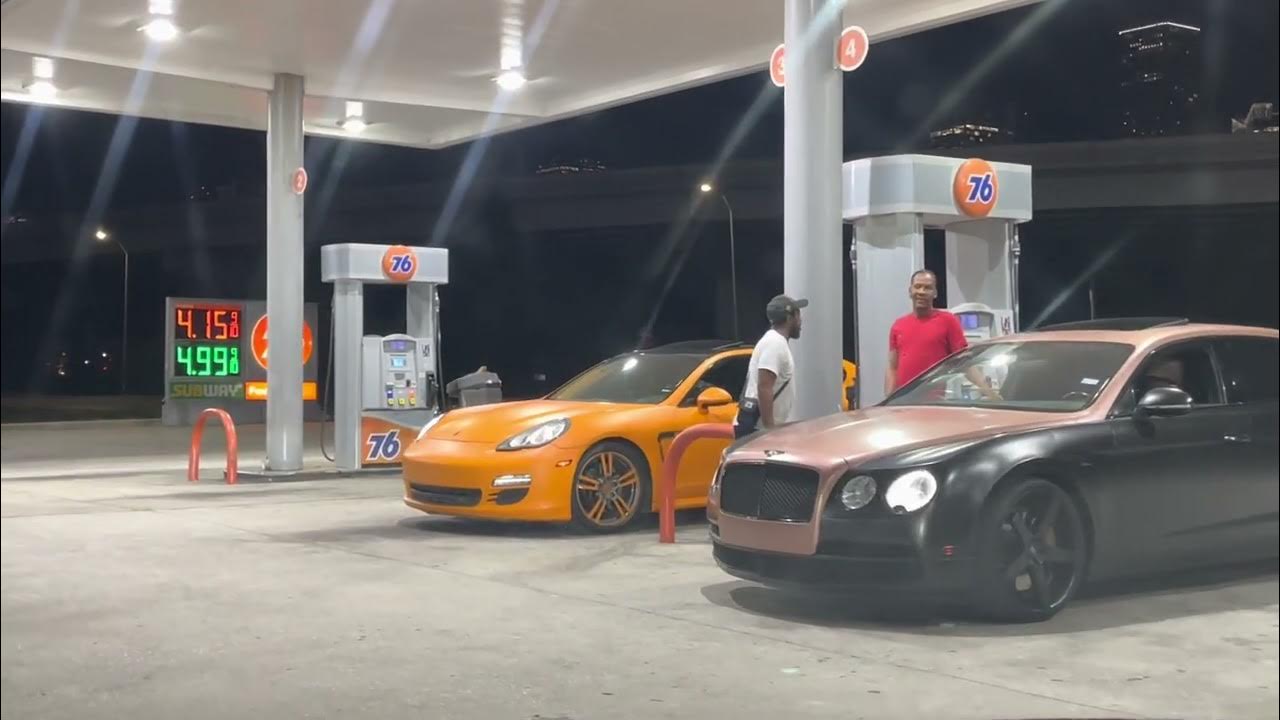 Late Night Drive On Streets Of Houston Texas Hoods At Night Time