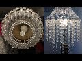 Chandelier DIY/Crystal Chandelier/Easy to make chandelier/glam lamp diy/Chandelier DIY Dollar Tree