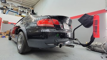 Installing parachute on LS swapped 1000 horsepower BMW E92 drag build