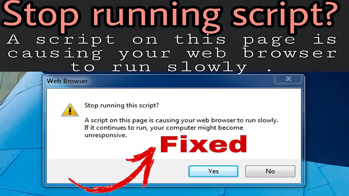 How to Fix Stop running Script Error in window 7 /8 | Junaid Tech Media