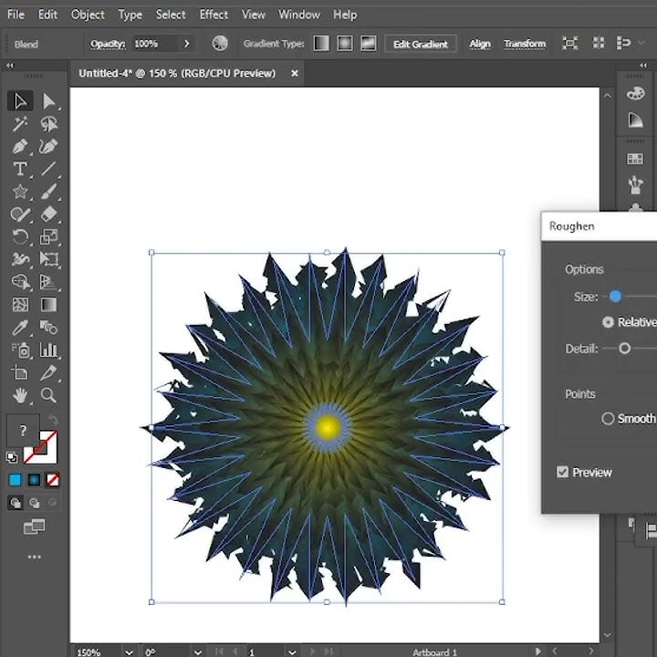 3D furr effect in illustrator cc #shorts tutorial