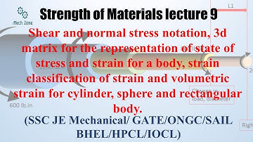 Strength of Materials lecture 9 for GATE, SSC JE, ESE and PSU