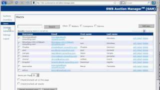 SWB Auction Manager Admin - Overview