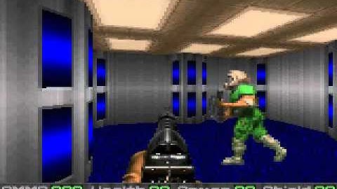Doom 0.3 alpha - Menu map, E1M4, E1M5, E1M6, E1M7