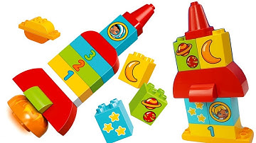 Lego Duplo My First Rocket Toy Unboxing, Build & Play | Fun Video for Kids | PeterPaterTv