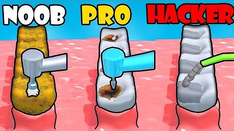 NOOB vs PRO vs HACKER - Teeth Run! | Gameplay Walkthrough (Android,iOS)