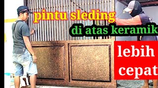Download lagu cara pasang pintu pagar geser/dorong‼️di atas keramik