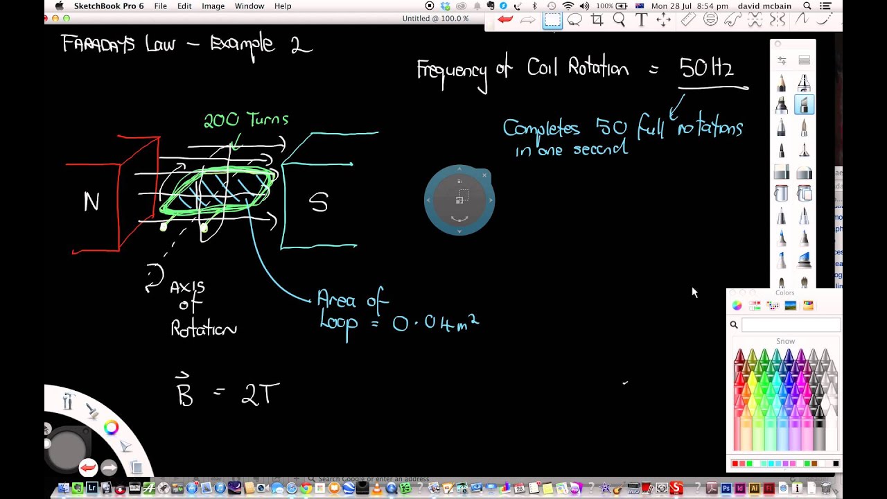 Faradays Law Example 2 - YouTube