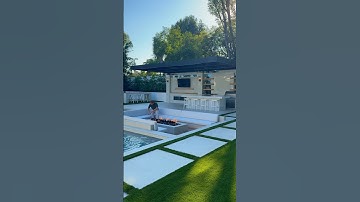 This isn’t just a backyard—it’s a lifestyle upgrade. 🔥 #pool #backyarddesign #firepit