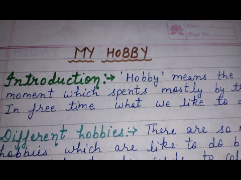 Video: Hoe Schrijf Je Over Je Hobby In Een Essay?