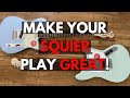 3 Tips To Make Your Fender Squier Guitar Play Better in under 30 Minutes!