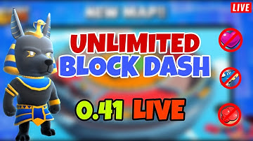 UNLIMITED BLOCK DASH 0.41- Stumble Guys LIVE: I create a code in Block Dash & bot bash